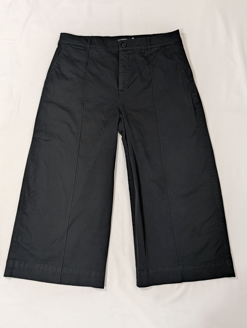 Lauren Ralph Lauren Cropped Wide-Leg Pants Size 14 Black Casual Semi-Casual